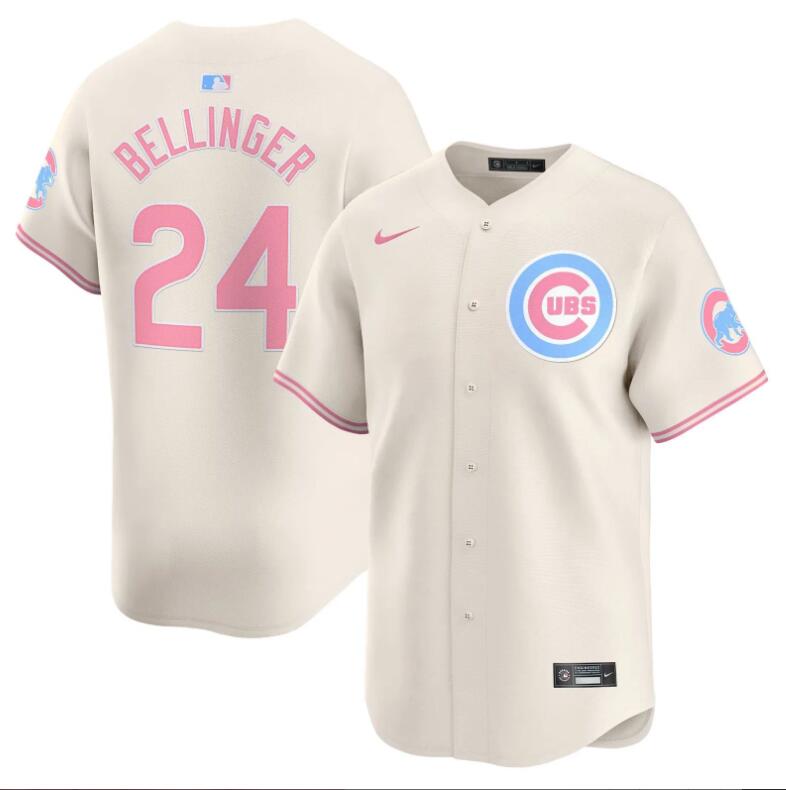 Men Chicago Cubs #24 Bellinger cream 2024 Nike MLB jersey->indianapolis colts->NFL Jersey